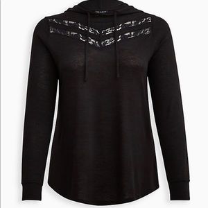 Torrid size 2 lace inset hoodie